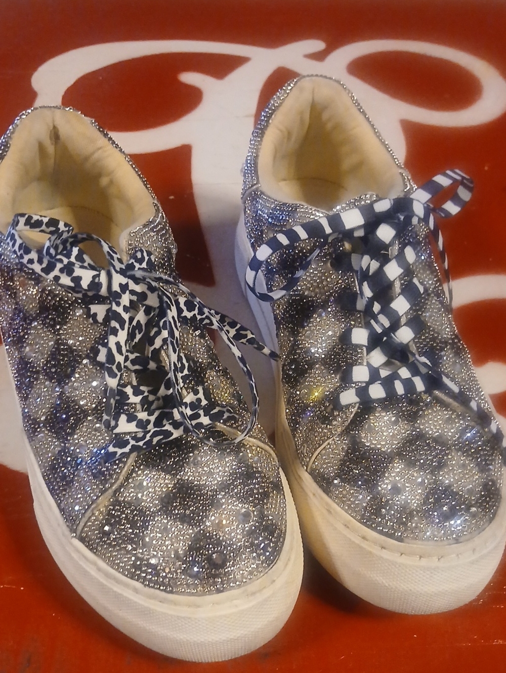 Womens Size 8 Betsey Johnson Glitter Shoes